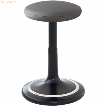 Ongo Sitz- und Stehhocker Classic tall 55-77cm skai nature base schwar
