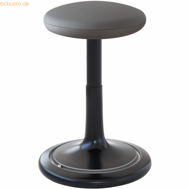 Ongo Sitz- und Stehhocker Classic tall 55-77cm skai nature base schwar