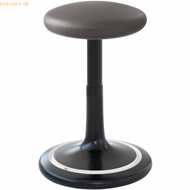Ongo Sitz- und Stehhocker Classic tall 55-77cm Leder schwarz/grau/wei