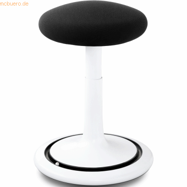 Ongo Sitz- und Stehhocker Classic tall 55-77cm Gestrick wei/schwarz/s