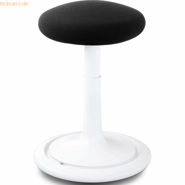Ongo Sitz- und Stehhocker Classic tall 55-77cm Gestrick wei/schwarz/w