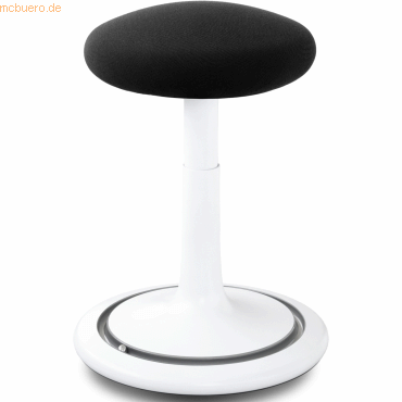 Ongo Sitz- und Stehhocker Classic tall 55-77cm Gestrick wei/schwarz/s