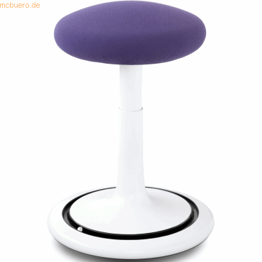 Ongo Sitz- und Stehhocker Classic tall 55-77cm Gestrick wei/lila/schw