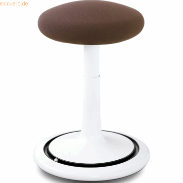 Ongo Sitz- und Stehhocker Classic tall 55-77cm Gestrick wei/braun/sch
