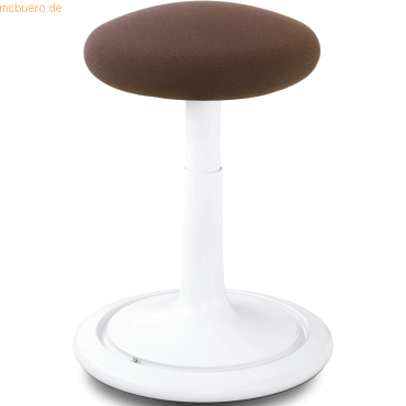 Ongo Sitz- und Stehhocker Classic tall 55-77cm Gestrick wei/braun/wei