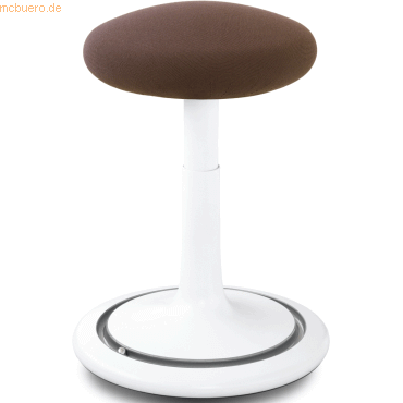 Ongo Sitz- und Stehhocker Classic tall 55-77cm Gestrick wei/braun/sil
