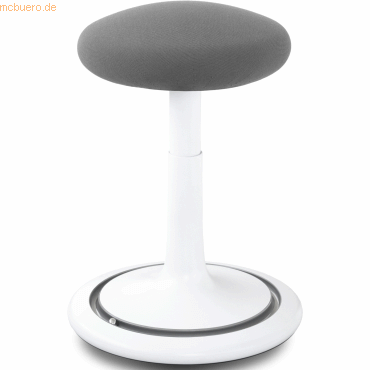 Ongo Sitz- und Stehhocker Classic tall 55-77cm Gestrick wei/grau/silb
