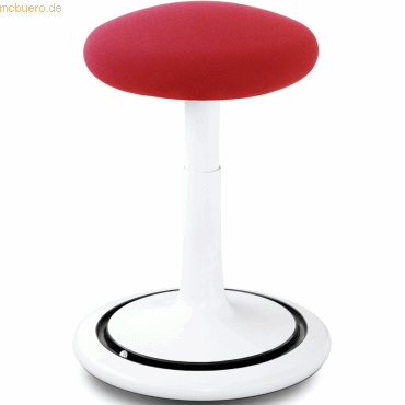 Ongo Sitz- und Stehhocker Classic tall 55-77cm Gestrick wei/rot/schwa