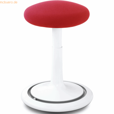 Ongo Sitz- und Stehhocker Classic tall 55-77cm Gestrick wei/rot/silbe