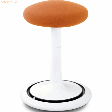 Ongo Sitz- und Stehhocker Classic tall 55-77cm Gestrick wei/orange/sc