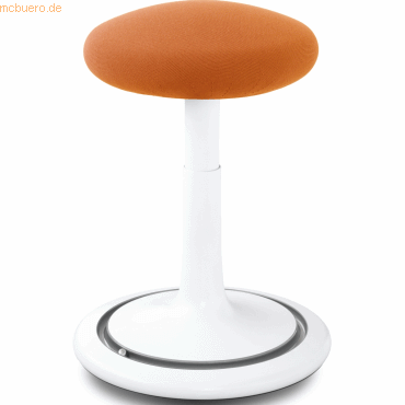Ongo Sitz- und Stehhocker Classic tall 55-77cm Gestrick wei/orange/si