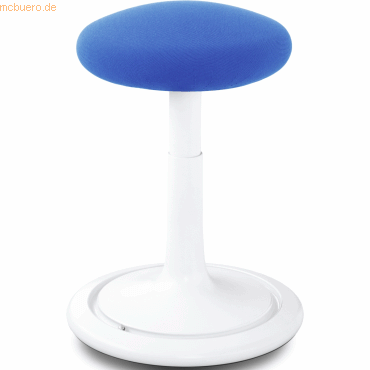 Ongo Sitz- und Stehhocker Classic tall 55-77cm Gestrick wei/blau/wei