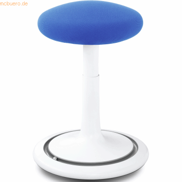 Ongo Sitz- und Stehhocker Classic tall 55-77cm Gestrick wei/blau/silb