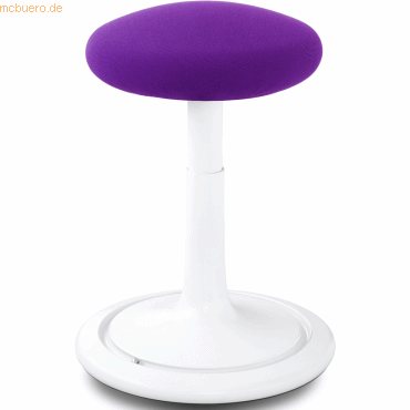Ongo Sitz- und Stehhocker Classic tall 55-77cm Gestrick wei/purpur/we