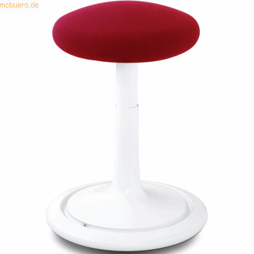 Ongo Sitz- und Stehhocker Classic tall 55-77cm Gestrick wei/dunkelrot