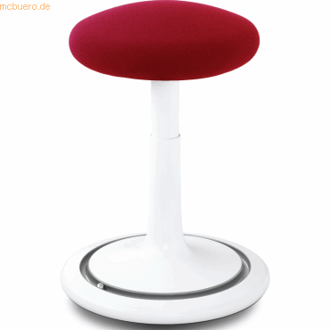 Ongo Sitz- und Stehhocker Classic tall 55-77cm Gestrick wei/dunkelrot