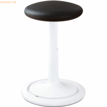 Ongo Sitz- und Stehhocker Classic tall 55-77cm skai Kunstleder wei/sc