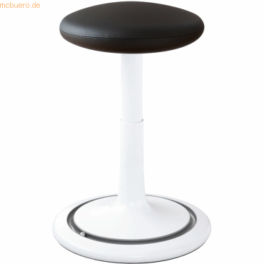 Ongo Sitz- und Stehhocker Classic tall 55-77cm skai Kunstleder wei/sc