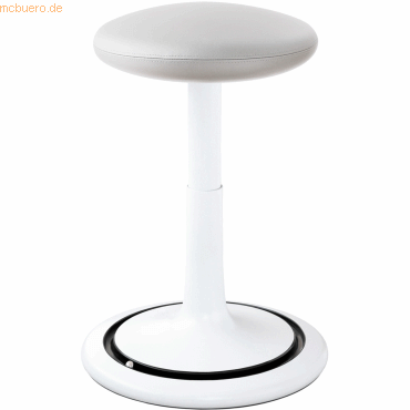 Ongo Sitz- und Stehhocker Classic tall 55-77cm skai Kunstleder wei/we