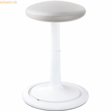 Ongo Sitz- und Stehhocker Classic tall 55-77cm skai Kunstleder wei/we
