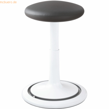 Ongo Sitz- und Stehhocker Classic tall 55-77cm skai Kunstleder wei/gr