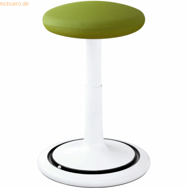 Ongo Sitz- und Stehhocker Classic tall 55-77cm skai nature base wei/h
