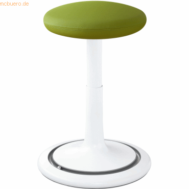 Ongo Sitz- und Stehhocker Classic tall 55-77cm skai nature base wei/h