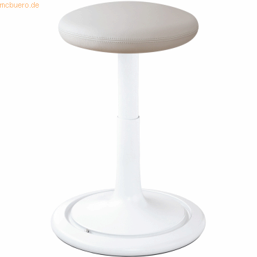 Ongo Sitz- und Stehhocker Classic tall 55-77cm Leder wei/wei/wei