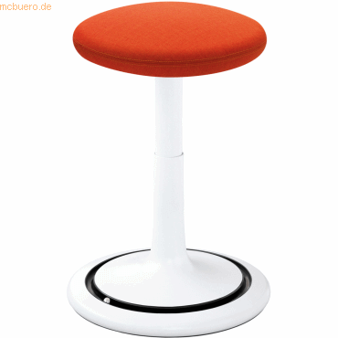 Ongo Sitz- und Stehhocker Classic tall 55-77cm Kvadrat remix wei/oran