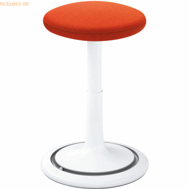 Ongo Sitz- und Stehhocker Classic tall 55-77cm Kvadrat remix wei/oran