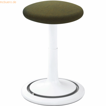 Ongo Sitz- und Stehhocker Classic tall 55-77cm Kvadrat remix wei/oliv
