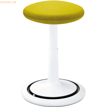 Ongo Sitz- und Stehhocker Classic tall 55-77cm Kvadrat divina wei/gel