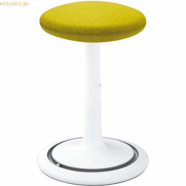 Ongo Sitz- und Stehhocker Classic tall 55-77cm Kvadrat divina wei/gel