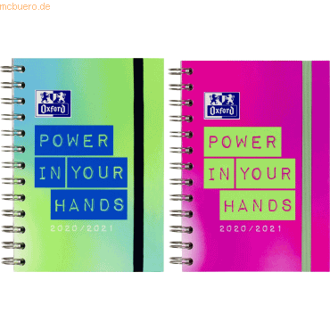20 x Oxford Schülerkalender 12x18cm 1 Woche/Seite Power in your Hands