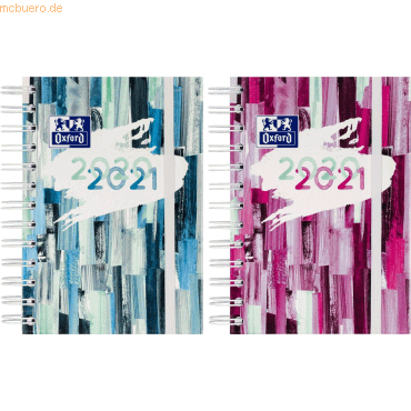 10 x Oxford Schülerkalender 12x18cm 1 Tag/Seite Spirit 2020/2021