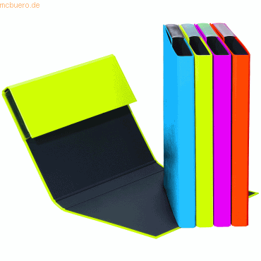 12 x Pagna Heftbox Trend A4 Pappe farbig sortiert