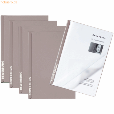 15 x Pagna Bewerbungsset Score 2-teilig 3er Set (Deckel+Schienen) grau