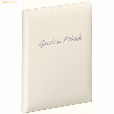 Pagna Gstebuch 19,5x25,5cm 240 Seiten beige mondial metallic englisch