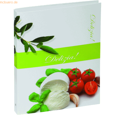 Pagna Rezept-Ringbuch A4 20mm 4 Ringe Olive/Tomate incl. Register