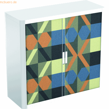 easyOffice Rollladenschrank easyoffice BxTxH 86x37,5x104cm Motiv Grafi