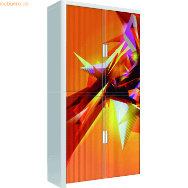 easyOffice Rollladenschrank easyoffice BxTxH 86x37,5x204cm Motiv Grafi