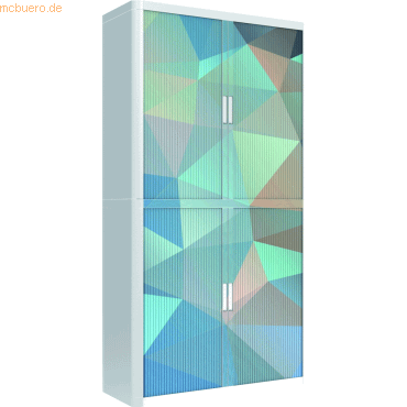 easyOffice Rollladenschrank easyoffice BxTxH 86x37,5x204cm Motiv Grafi