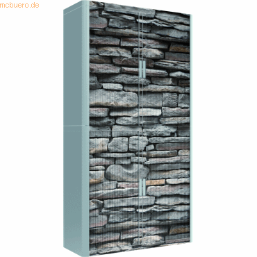 easyOffice Rollladenschrank easyoffice BxTxH 86x37,5x204cm Steinmauer