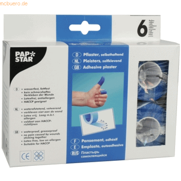 Papstar Pflaster selbsthaftend 5mx5cm blau VE=6 Rollen