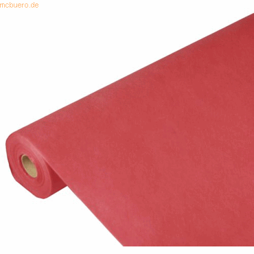 Papstar Tischdecke stoffhnlich Vlies soft selection 25x1,18m rot