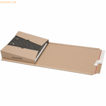 Papyrus Versandkarton Flexpost Wellpappe braun 325x250x20-75 mm fr C4