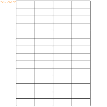 Papyrus Etiketten Jac Print Office allround 52x21 mm wei VE=5600 Stc