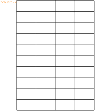 Papyrus Etiketten Jac Print Office allround 52x29 mm wei VE=4000 Stc