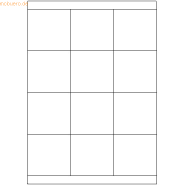Papyrus Etiketten Jac Print Office allround 70x67 mm wei VE=1200 Stc