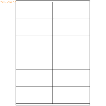 Papyrus Etiketten Jac Print Office allround 105x48 mm wei VE=1200 St